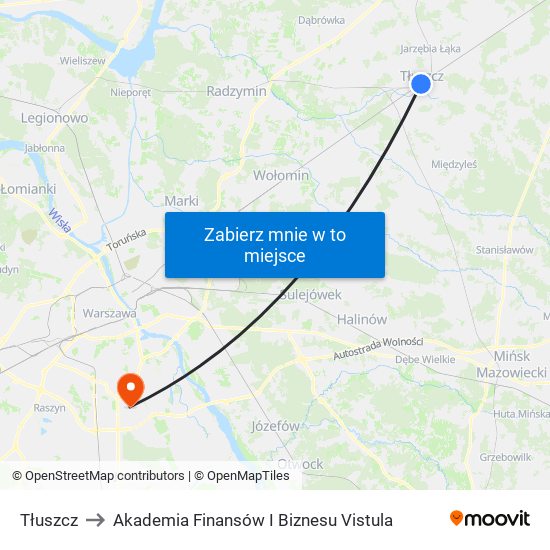 Tłuszcz to Akademia Finansów I Biznesu Vistula map