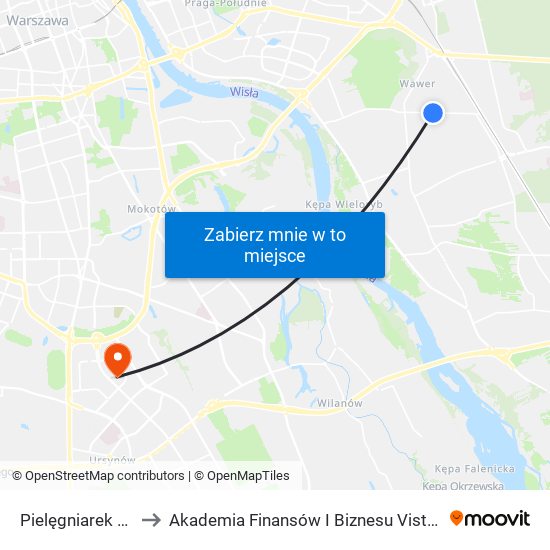 Pielęgniarek 01 to Akademia Finansów I Biznesu Vistula map