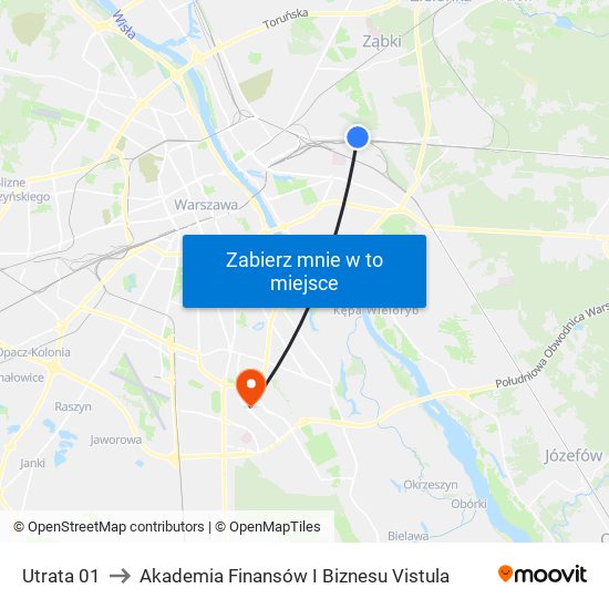 Utrata 01 to Akademia Finansów I Biznesu Vistula map