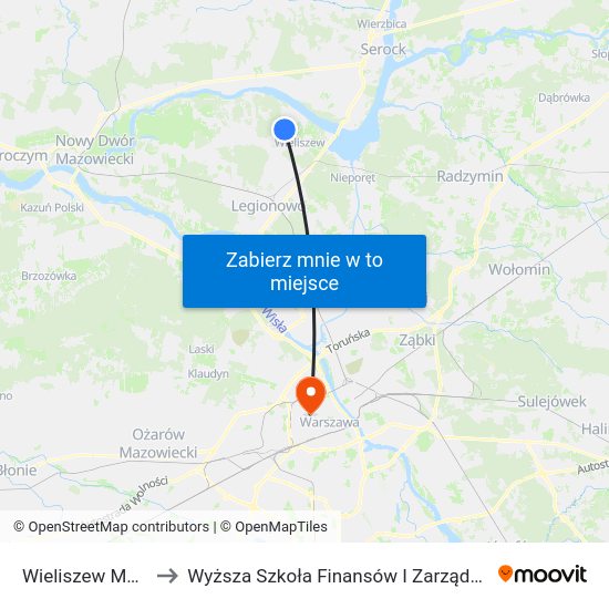 Wieliszew Magnolii to Wyższa Szkoła Finansów I Zarządzania W Warszawie map