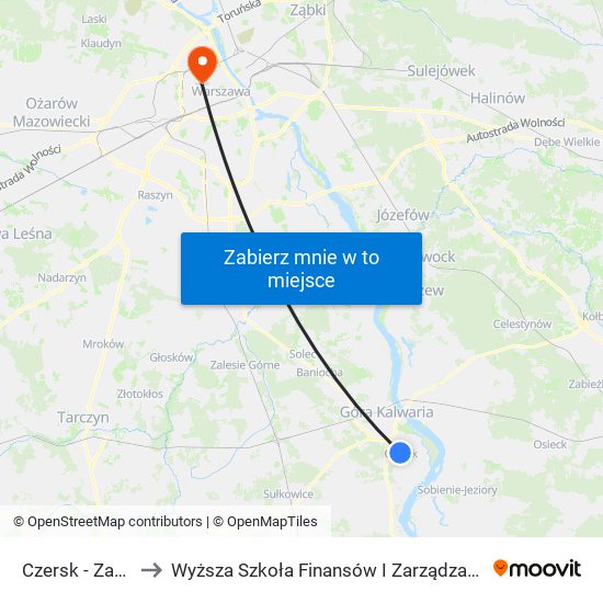 Czersk-Zamek to Wyższa Szkoła Finansów I Zarządzania W Warszawie map