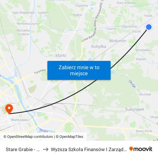 Stare Grabie-Szkoła to Wyższa Szkoła Finansów I Zarządzania W Warszawie map