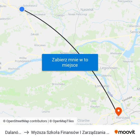 Dalanówek to Wyższa Szkoła Finansów I Zarządzania W Warszawie map