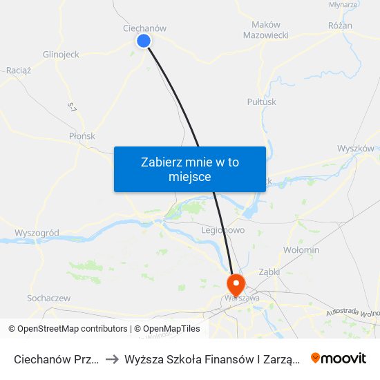 Ciechanów Przemysłowy to Wyższa Szkoła Finansów I Zarządzania W Warszawie map