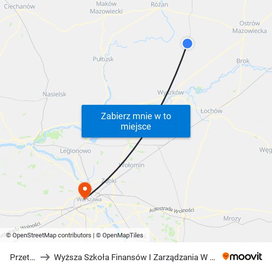 Przetycz to Wyższa Szkoła Finansów I Zarządzania W Warszawie map