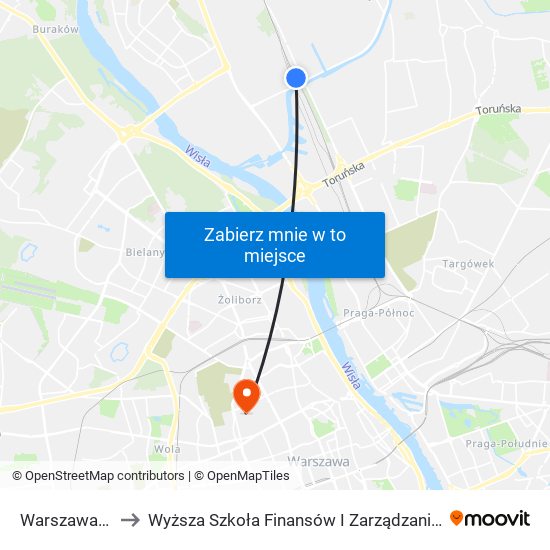 Warszawa Żerań to Wyższa Szkoła Finansów I Zarządzania W Warszawie map