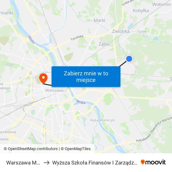 Warszawa Mokry Ług to Wyższa Szkoła Finansów I Zarządzania W Warszawie map