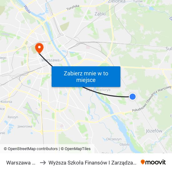 Warszawa Radość to Wyższa Szkoła Finansów I Zarządzania W Warszawie map