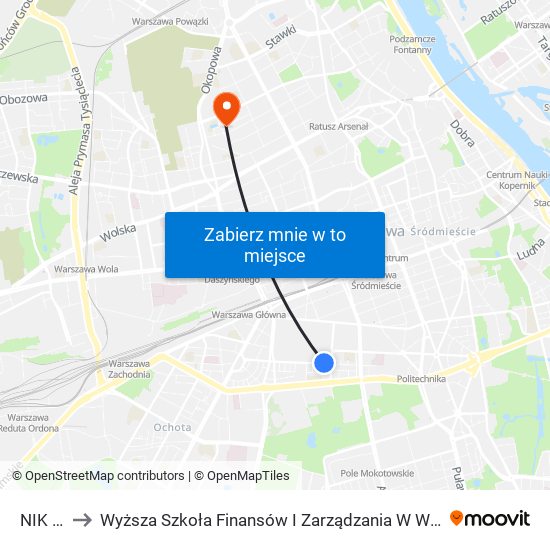 NIK 02 to Wyższa Szkoła Finansów I Zarządzania W Warszawie map