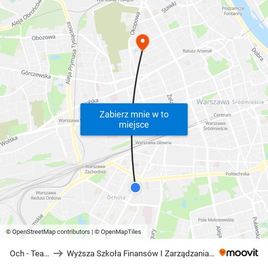 Och - Teatr 03 to Wyższa Szkoła Finansów I Zarządzania W Warszawie map