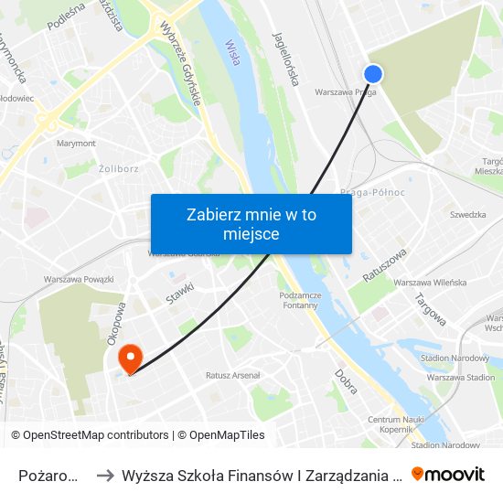 Pożarowa 03 to Wyższa Szkoła Finansów I Zarządzania W Warszawie map