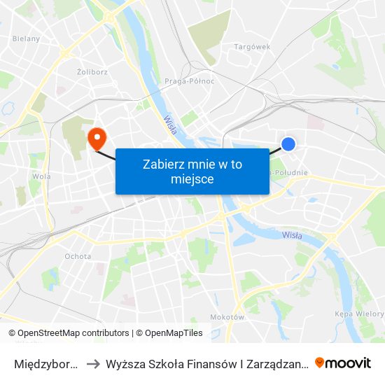 Międzyborska to Wyższa Szkoła Finansów I Zarządzania W Warszawie map