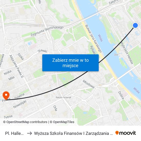 Pl. Hallera 03 to Wyższa Szkoła Finansów I Zarządzania W Warszawie map