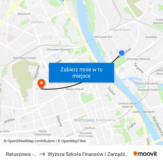 Ratuszowa-Zoo to Wyższa Szkoła Finansów I Zarządzania W Warszawie map