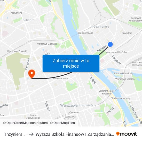 Inżynierska 03 to Wyższa Szkoła Finansów I Zarządzania W Warszawie map