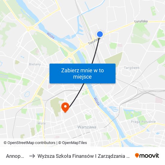 Annopol 02 to Wyższa Szkoła Finansów I Zarządzania W Warszawie map