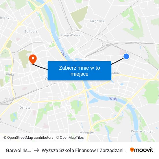 Garwolińska 02 to Wyższa Szkoła Finansów I Zarządzania W Warszawie map