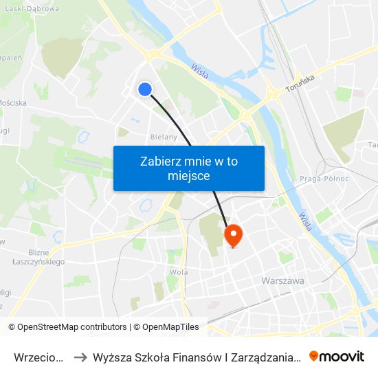 Wrzeciono 01 to Wyższa Szkoła Finansów I Zarządzania W Warszawie map