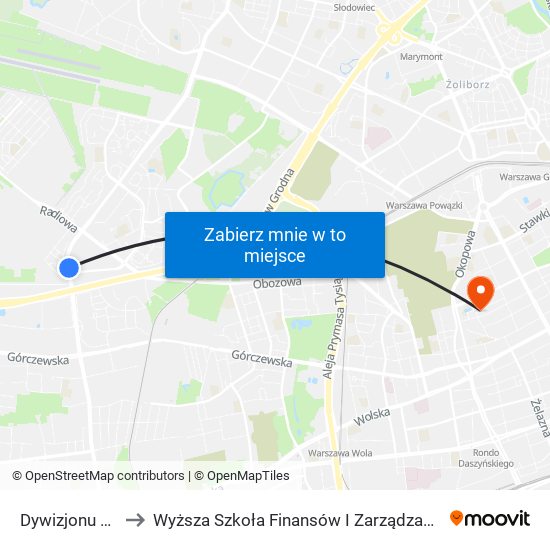 Dywizjonu 303 02 to Wyższa Szkoła Finansów I Zarządzania W Warszawie map