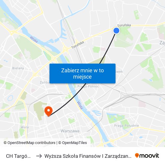 CH Targówek 02 to Wyższa Szkoła Finansów I Zarządzania W Warszawie map