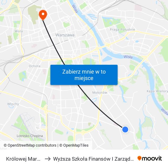 Królowej Marysieńki 02 to Wyższa Szkoła Finansów I Zarządzania W Warszawie map