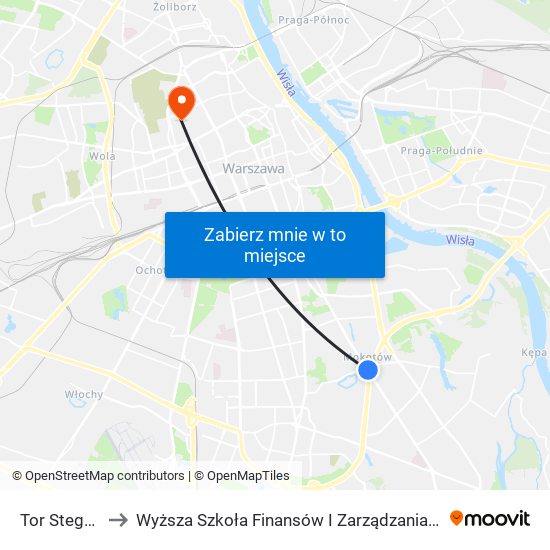 Tor Stegny 02 to Wyższa Szkoła Finansów I Zarządzania W Warszawie map