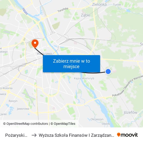 Pożaryskiego 02 to Wyższa Szkoła Finansów I Zarządzania W Warszawie map