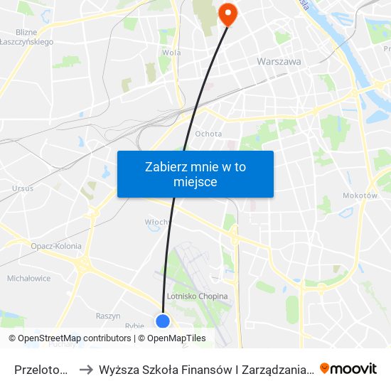 Przelotowa 01 to Wyższa Szkoła Finansów I Zarządzania W Warszawie map