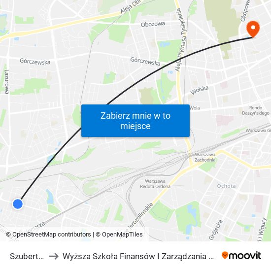 Szuberta 02 to Wyższa Szkoła Finansów I Zarządzania W Warszawie map