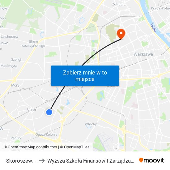 Skoroszewska to Wyższa Szkoła Finansów I Zarządzania W Warszawie map