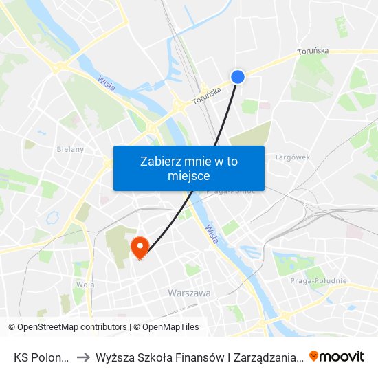 KS Polonez 01 to Wyższa Szkoła Finansów I Zarządzania W Warszawie map