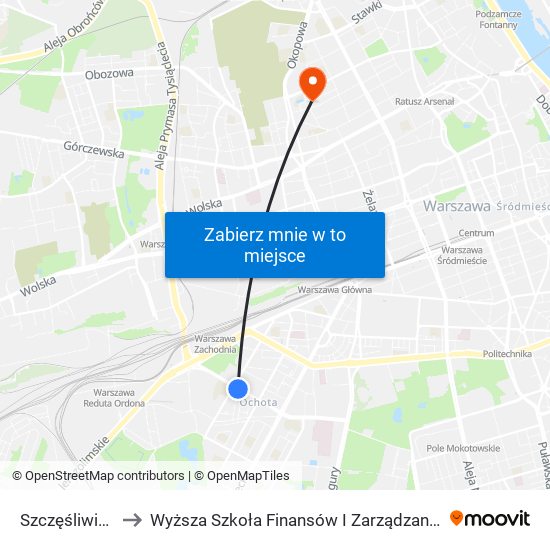 Szczęśliwicka 01 to Wyższa Szkoła Finansów I Zarządzania W Warszawie map