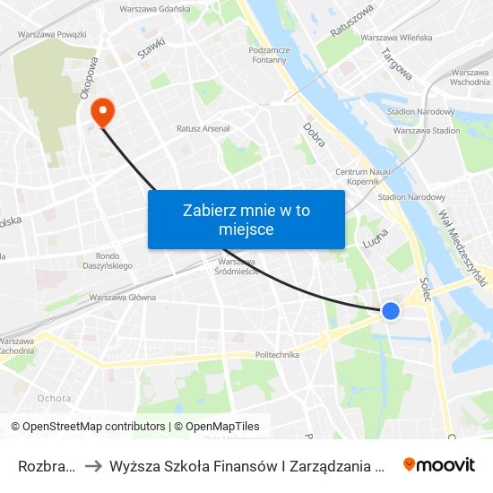 Rozbrat 02 to Wyższa Szkoła Finansów I Zarządzania W Warszawie map