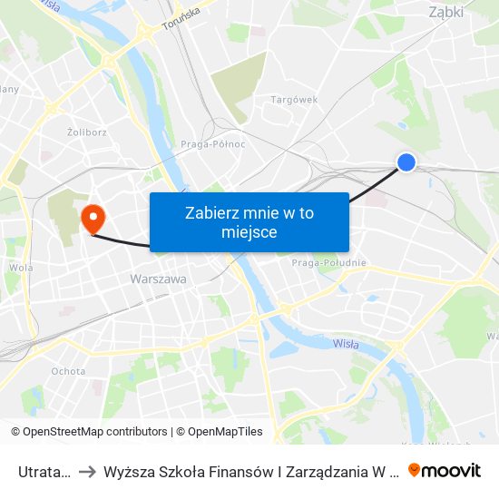 Utrata 01 to Wyższa Szkoła Finansów I Zarządzania W Warszawie map