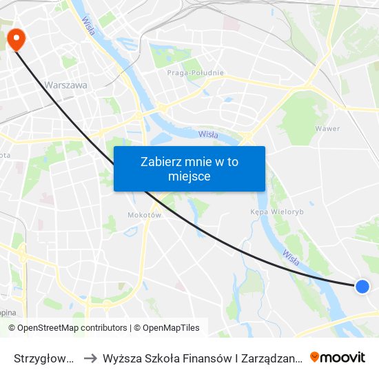 Strzygłowska to Wyższa Szkoła Finansów I Zarządzania W Warszawie map