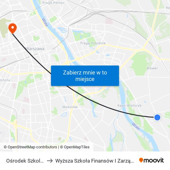 Ośrodek Szkoleniowy 02 to Wyższa Szkoła Finansów I Zarządzania W Warszawie map