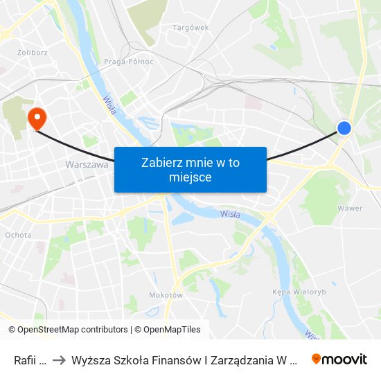 Rafii to Wyższa Szkoła Finansów I Zarządzania W Warszawie map