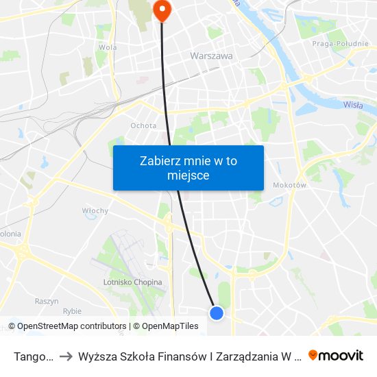 Tango 02 to Wyższa Szkoła Finansów I Zarządzania W Warszawie map