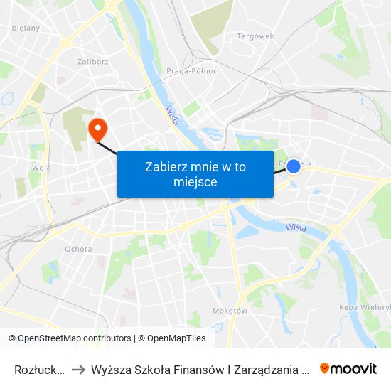 Rozłucka 01 to Wyższa Szkoła Finansów I Zarządzania W Warszawie map