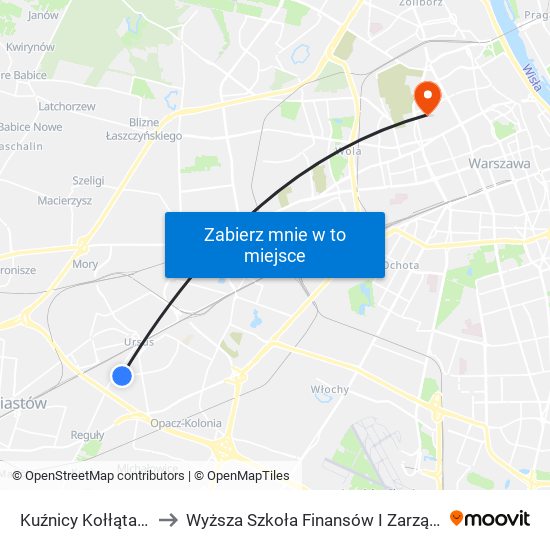 Kuźnicy Kołłątajowskiej 01 to Wyższa Szkoła Finansów I Zarządzania W Warszawie map