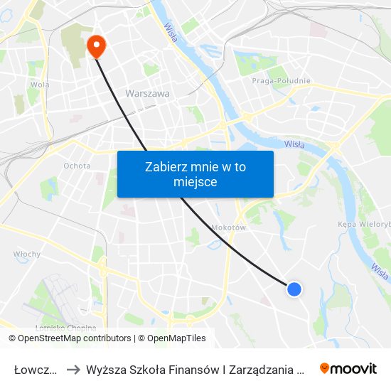 Łowcza 02 to Wyższa Szkoła Finansów I Zarządzania W Warszawie map