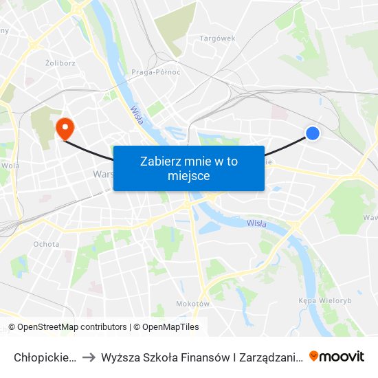 Chłopickiego 04 to Wyższa Szkoła Finansów I Zarządzania W Warszawie map