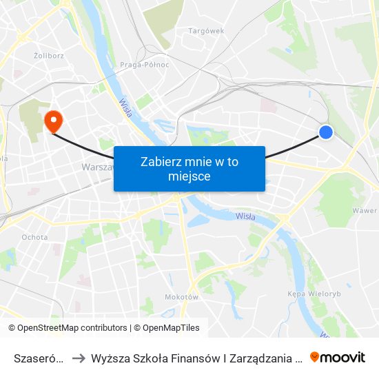 Szaserów 01 to Wyższa Szkoła Finansów I Zarządzania W Warszawie map