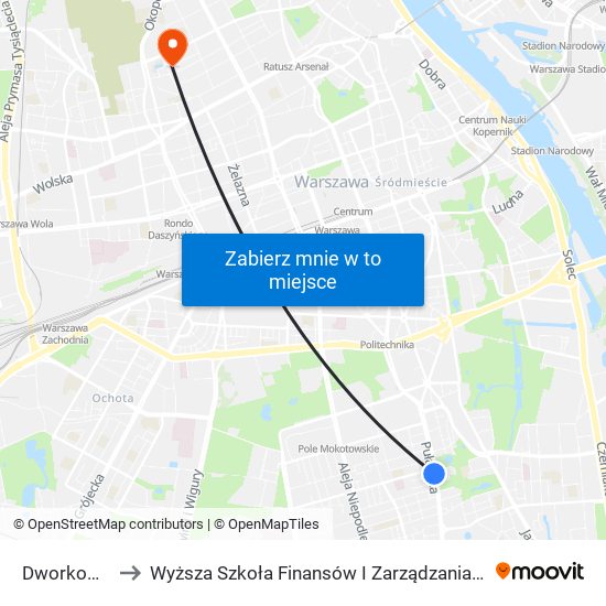 Dworkowa 01 to Wyższa Szkoła Finansów I Zarządzania W Warszawie map