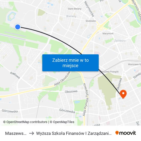 Maszewska 01 to Wyższa Szkoła Finansów I Zarządzania W Warszawie map