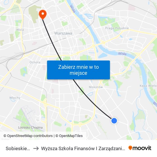 Sobieskiego 03 to Wyższa Szkoła Finansów I Zarządzania W Warszawie map