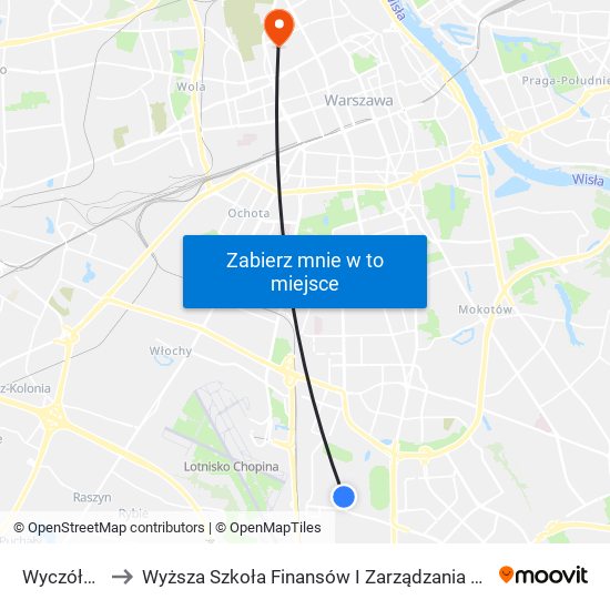 Wyczółki 02 to Wyższa Szkoła Finansów I Zarządzania W Warszawie map