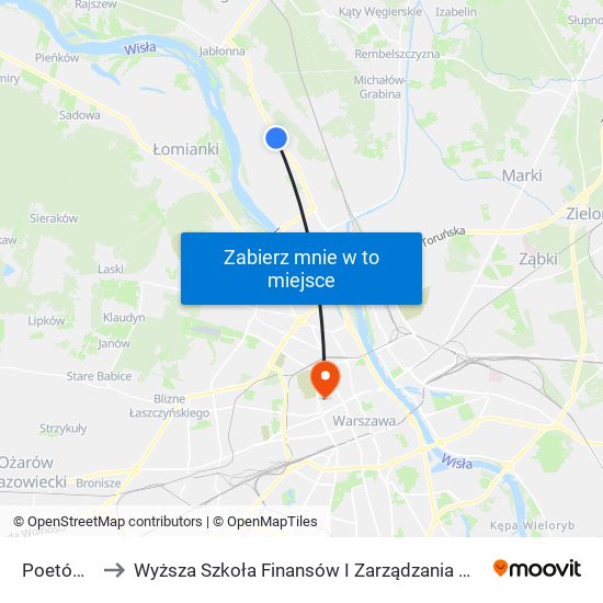 Poetów 01 to Wyższa Szkoła Finansów I Zarządzania W Warszawie map