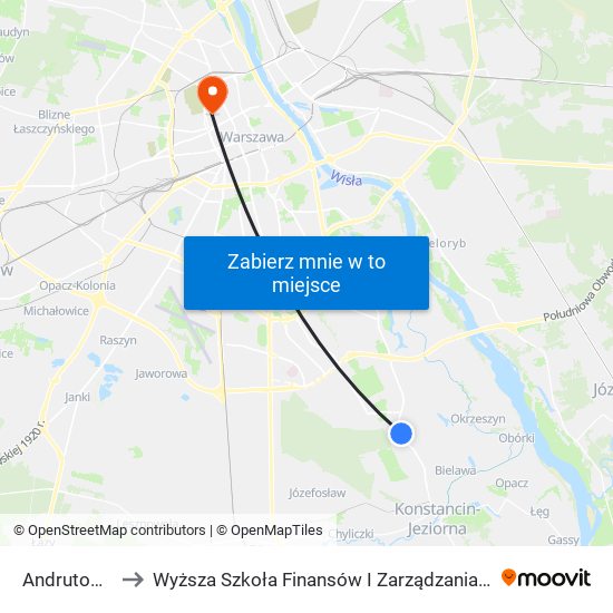 Andrutowa 01 to Wyższa Szkoła Finansów I Zarządzania W Warszawie map