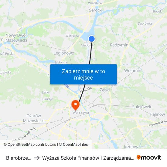 Białobrzegi 01 to Wyższa Szkoła Finansów I Zarządzania W Warszawie map